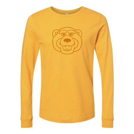 The Bruiser Head Outline | Gold Long Sleeve
