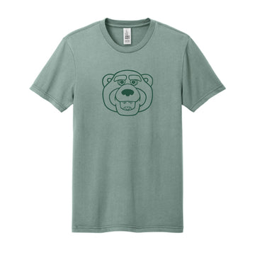 The Bruiser Head Outline | Sage Green Tee