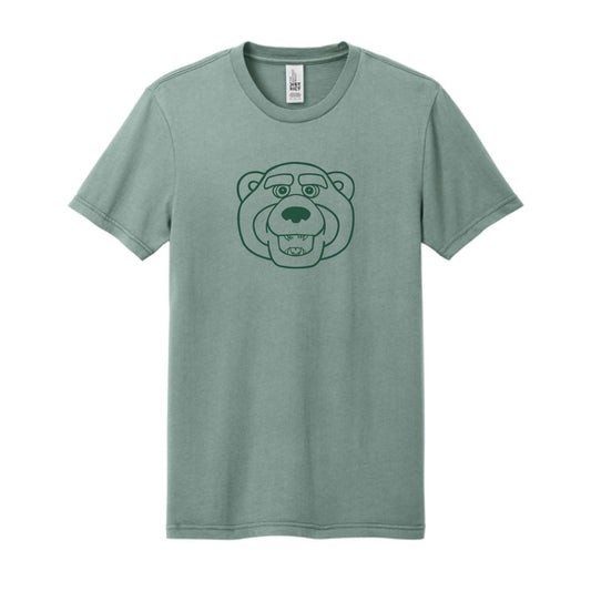 The Bruiser Head Outline | Sage Green Tee