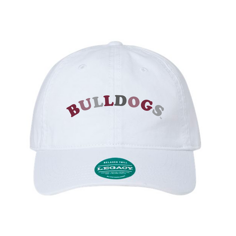 The Bulldogs Rainbow Arch Embroidered | White Legacy Dad Hat