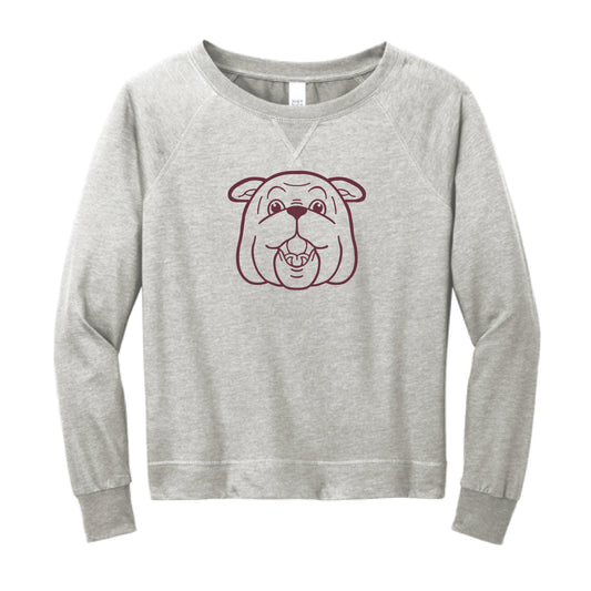 The Bully Outline | Light Grey Heather Crew