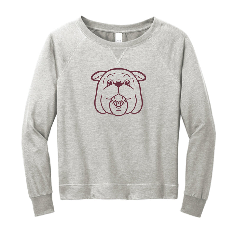 The Bully Outline | Light Grey Heather Crew
