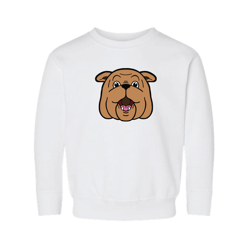 The Bully Head | Toddler White Crewneck