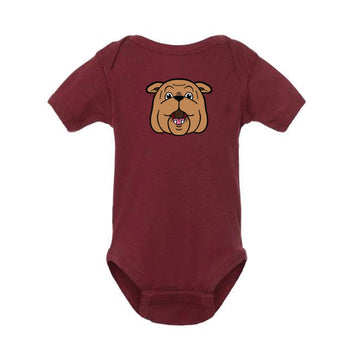 The Bully Head | Baby Maroon Onesie