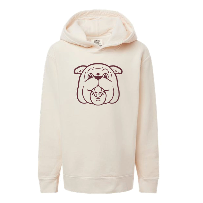 The Bully Outline | Youth Ivory Hooded Sweatshirt