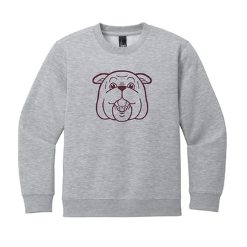 The Bully Outline | Youth Light Grey Heather Crewneck