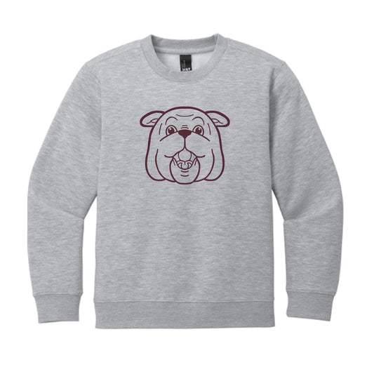 The Bully Outline | Youth Light Grey Heather Crewneck