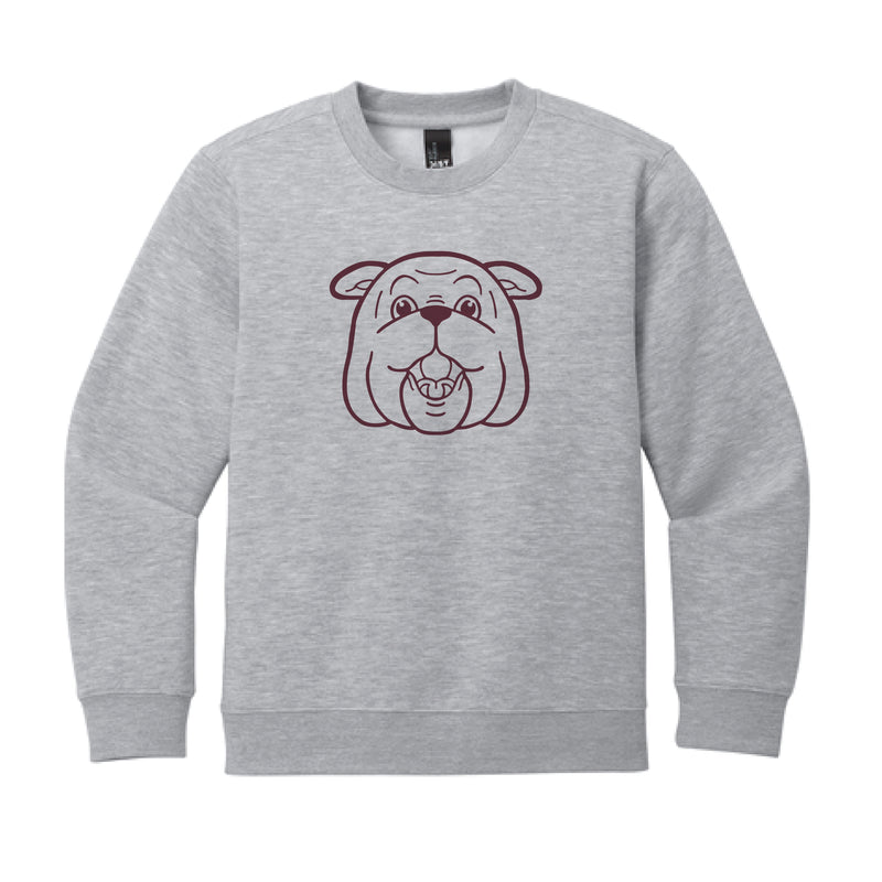 The Bully Outline | Youth Light Grey Heather Crewneck