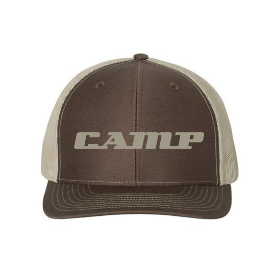 The C.A.M.P. Logo | Embroidered Brown/ Khaki Richardson Trucker Cap