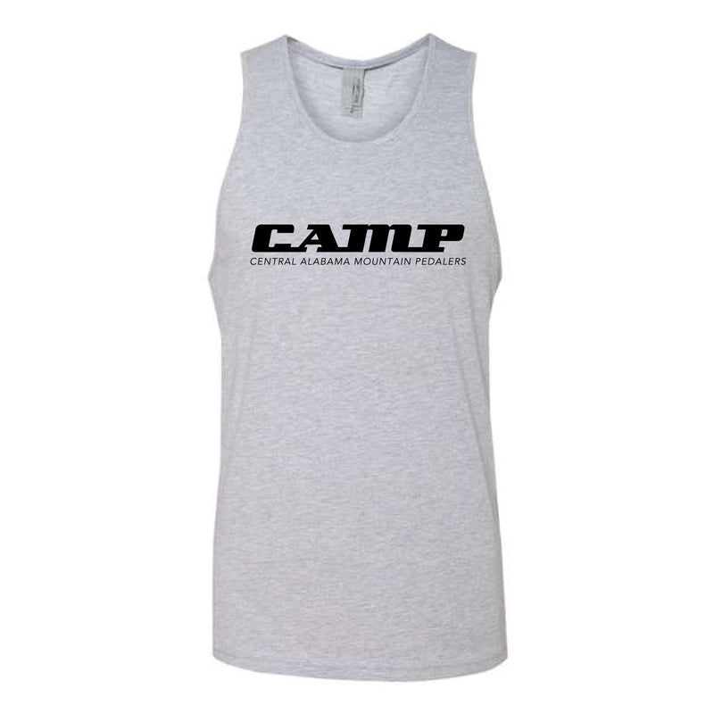 The C.A.M.P. Logo | Adult Heather Grey Muscle Tank