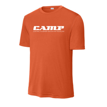 The C.A.M.P. Logo | Adult Deep Orange Performance Tee