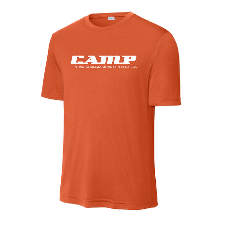 The C.A.M.P. Logo | Adult Deep Orange Performance Tee