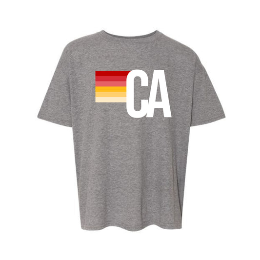The CA Stripes | Youth Graphite Heather Tee