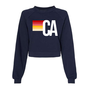 The CA Stripes | Adult Navy Fleece