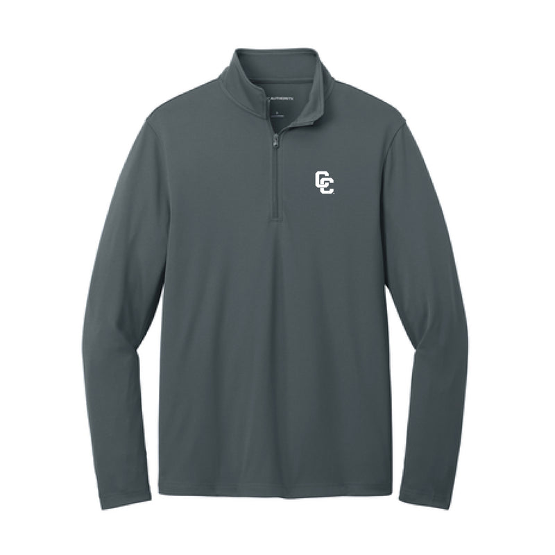 The CC Logo | Embroidered Graphite Performance 1/4 Zip