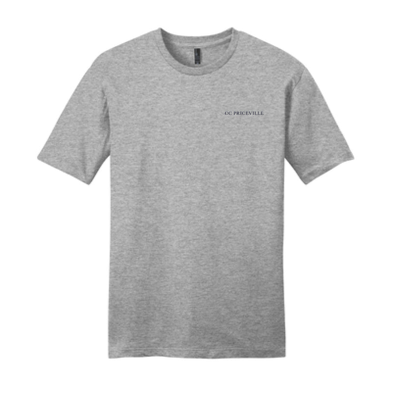 The CC Stacked Serif | Light Heather Grey Tee