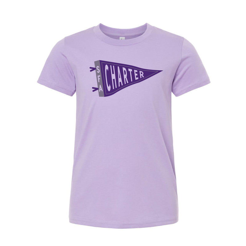 The Charter Wavy Pennant | Dark Lavender Tee