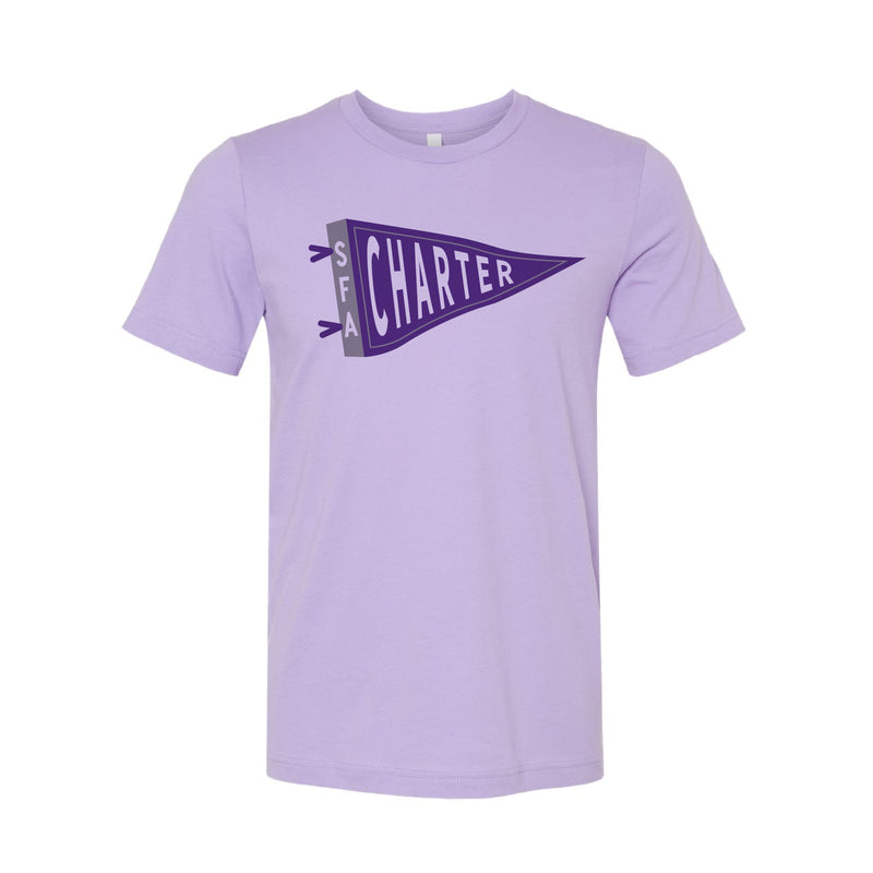 The Charter Wavy Pennant | Dark Lavender Youth Tee