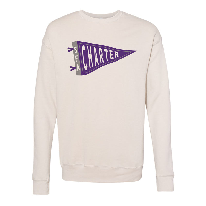 The Charter Wavy Pennant | Heather Dust Crewneck Sweatshirt