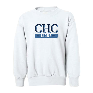The CHC Lions | Youth White Crewneck Sweatshirt