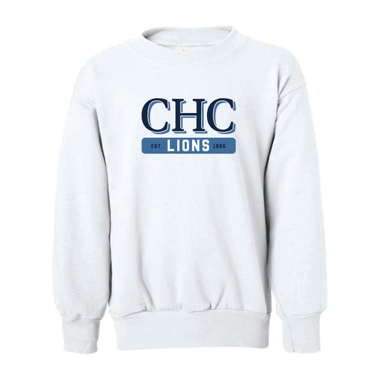 The CHC Lions | Youth White Crewneck Sweatshirt