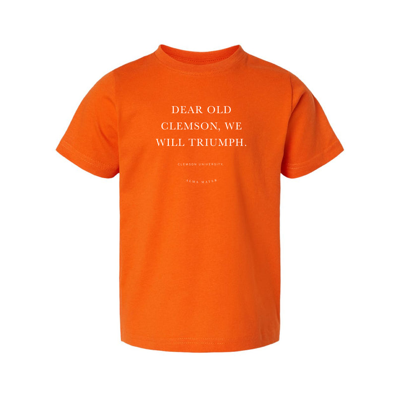 The Clemson Alma Mater | Toddler Orange Tee