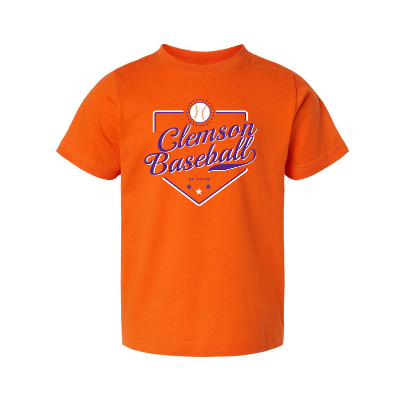 The Clemson Baseball Plate | Toddler Orange Tee