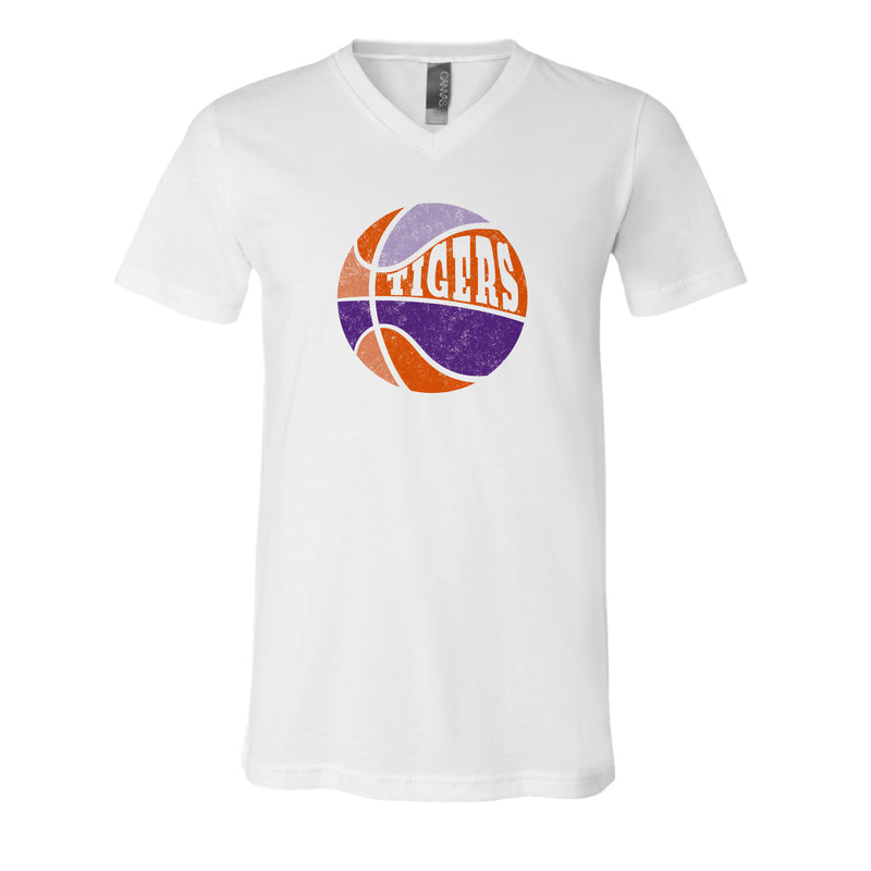 The Clemson Basketball Multi | White V-Neck Tee