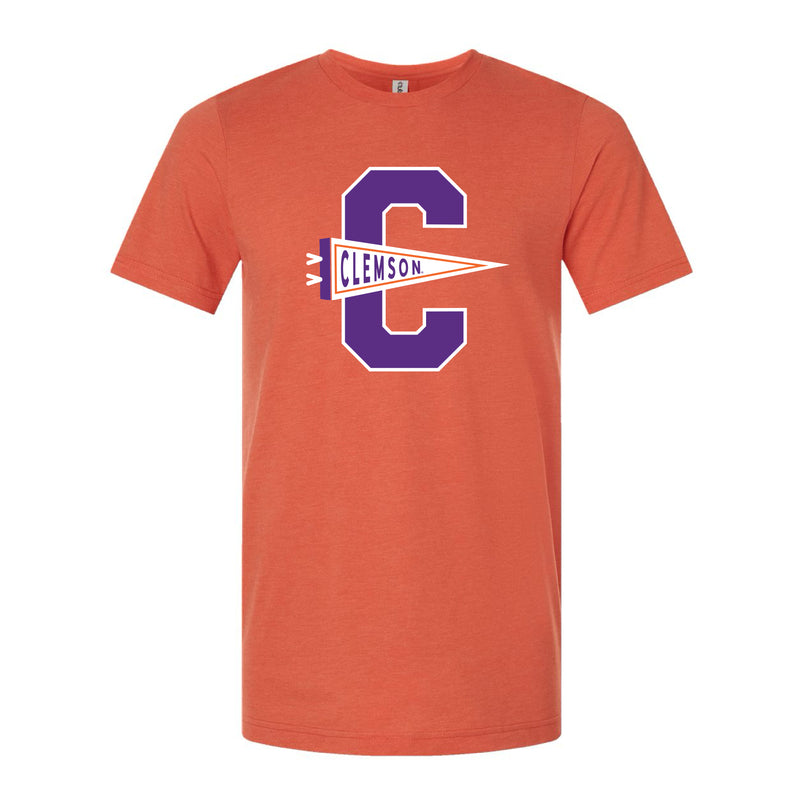 The Clemson Pennant | Heather Orange Tee