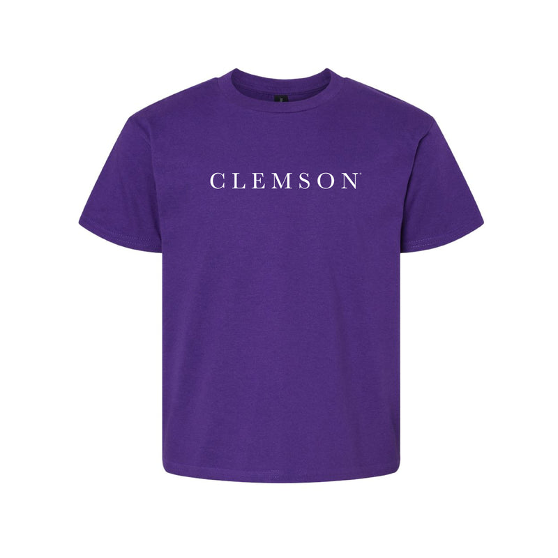 The Clemson Serif | Purple Youth Tee