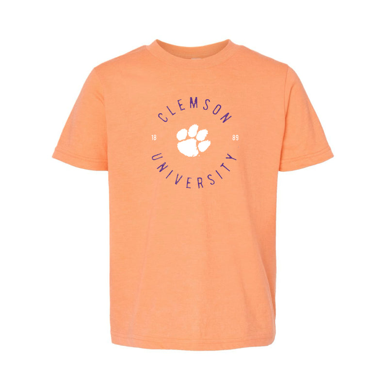 The Clemson University Est 1889 | Youth Heather Cantaloupe Tee