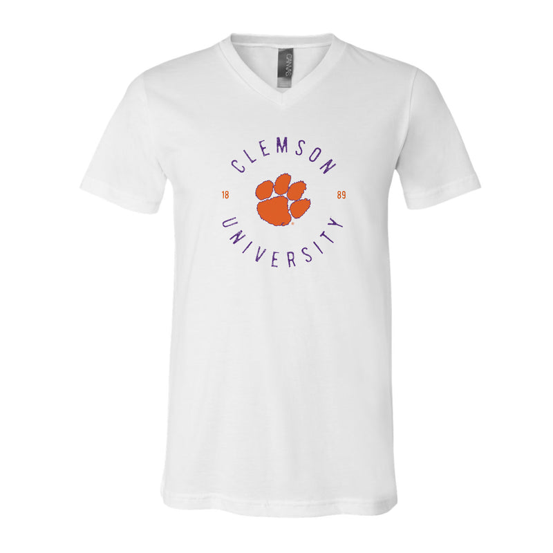 The Clemson University Est 1889 | White V-Neck Tee