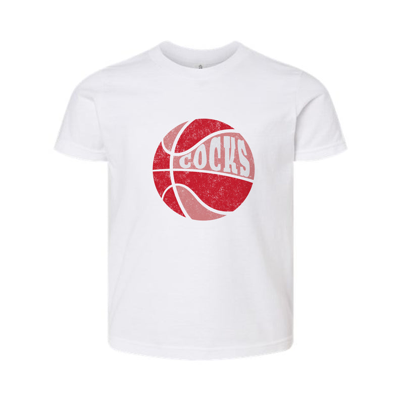 The Cocks Basketball Multi | Youth White Tee