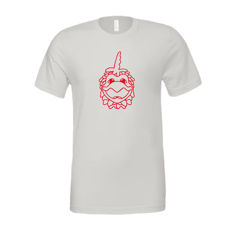 The Cocky Head Outline | Silver Tee