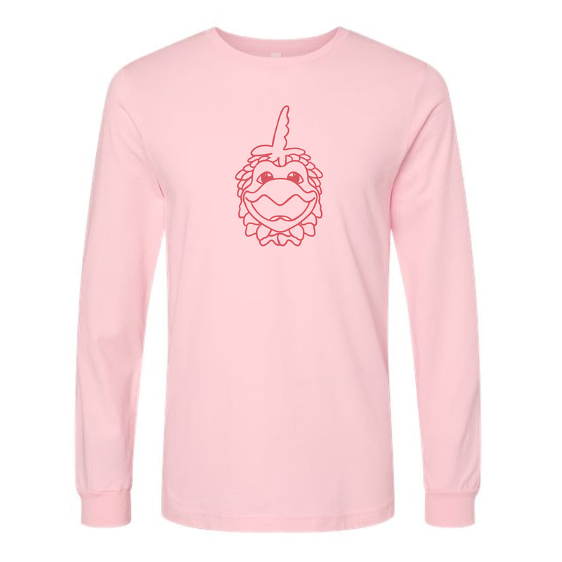 The Cocky Head Outline | Pink Long Sleeve