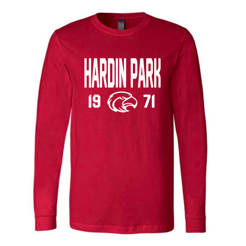 The Collegiate Hardin Park Est | Red Long Sleeve Tee