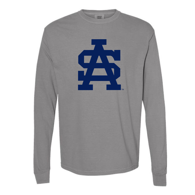 The Collegiate USA Logo | Adult Grey Long Sleeve Tee