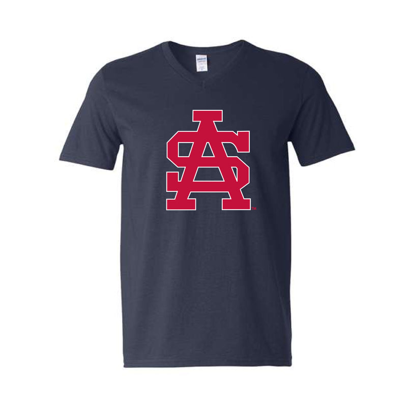 The Collegiate USA Logo | Adult Navy V-Neck Tee