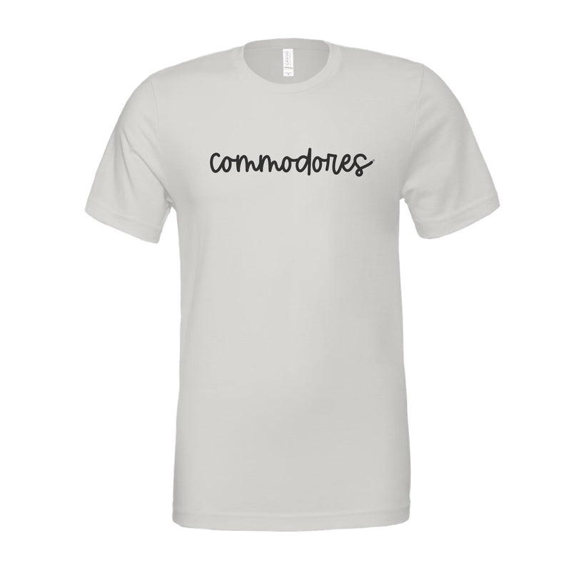 The Commodores Cursive | Silver Tee