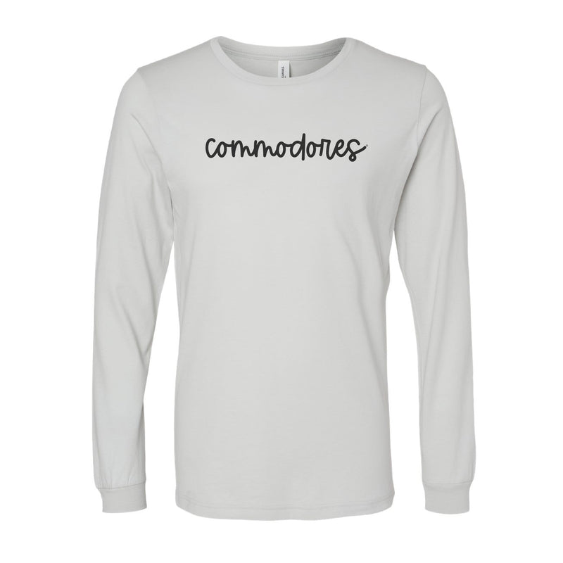 The Commodores Cursive | Silver Long Sleeve