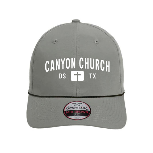 The Canyon Church Texas | Embroidered Grey/ Black Hat