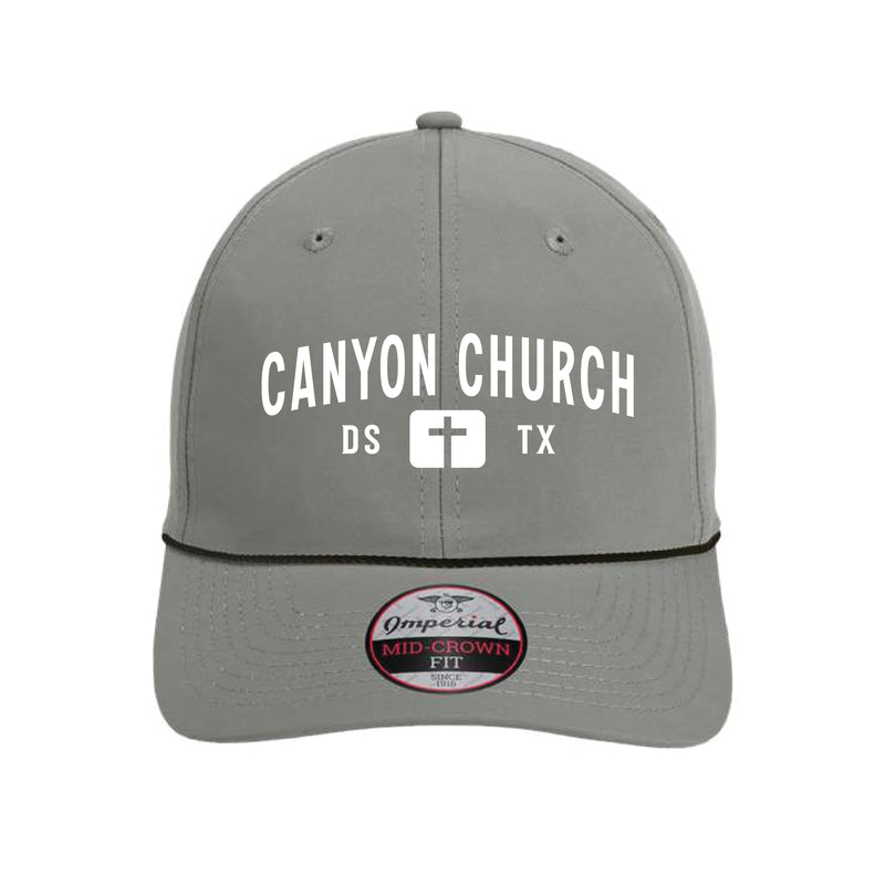 The Canyon Church Texas | Embroidered Grey/ Black Hat
