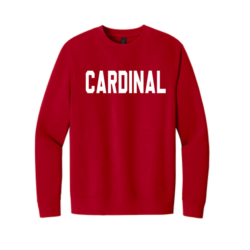 The Cardinal Block | Classic Red Crewneck Sweatshirt