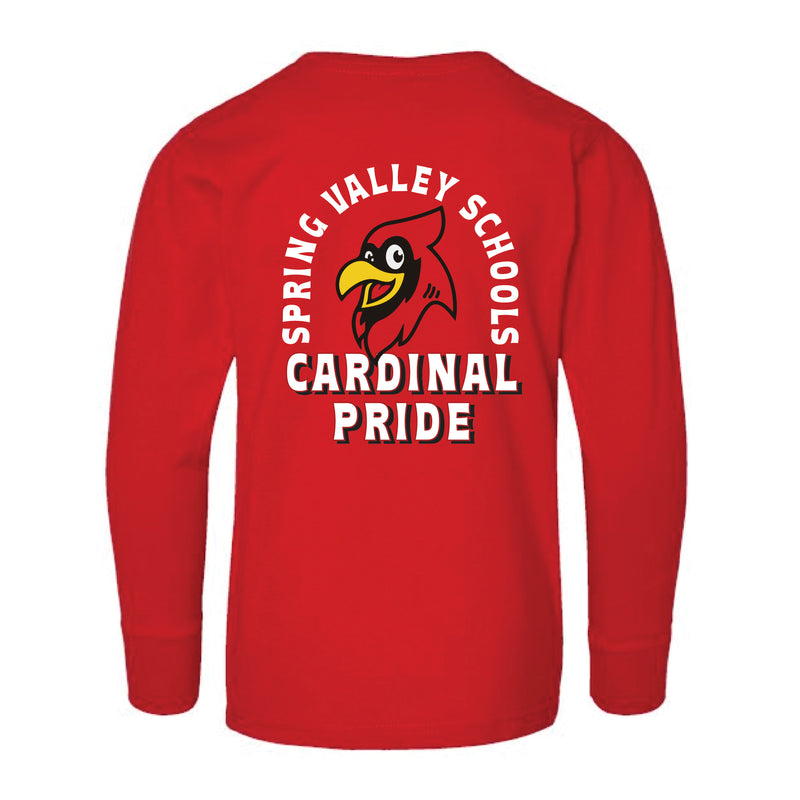 The Cardinal Pride Arch | Red Youth Long Sleeve Tee