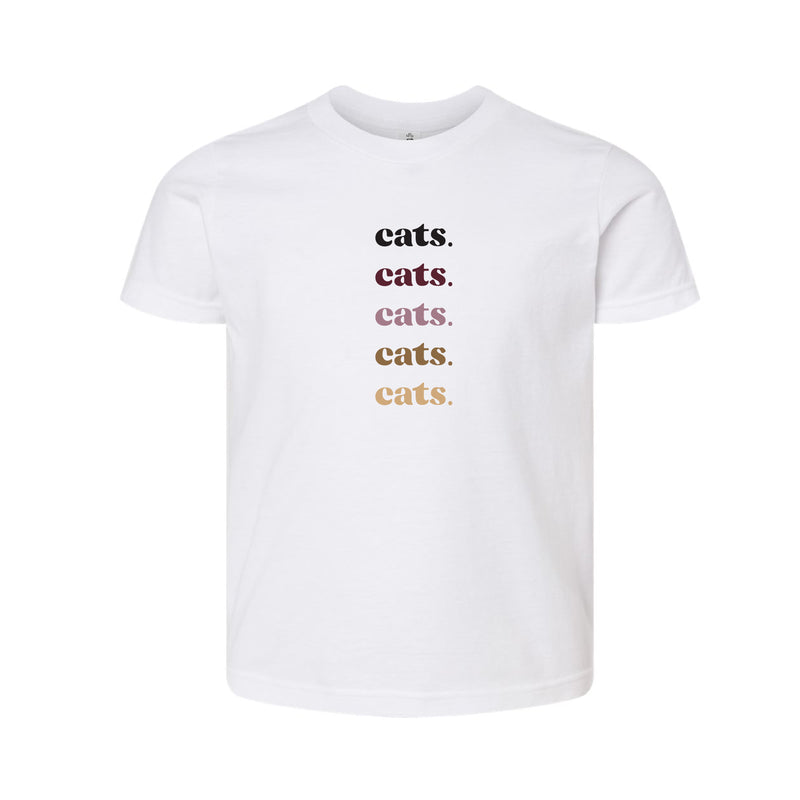 The Cats Repeat | Youth White Tee