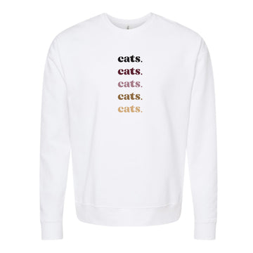 The Cats Repeat | White Sweatshirt