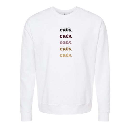 The Cats Repeat | White Sweatshirt