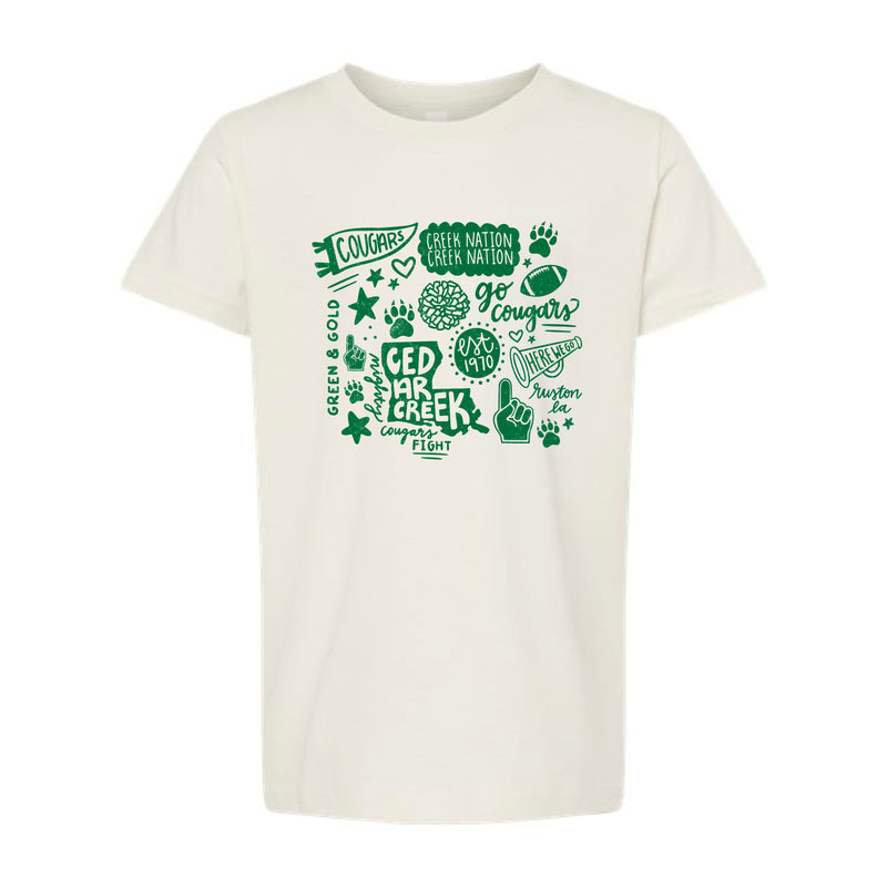 The Cedar Creek All The Things | Vintage White Youth Tee