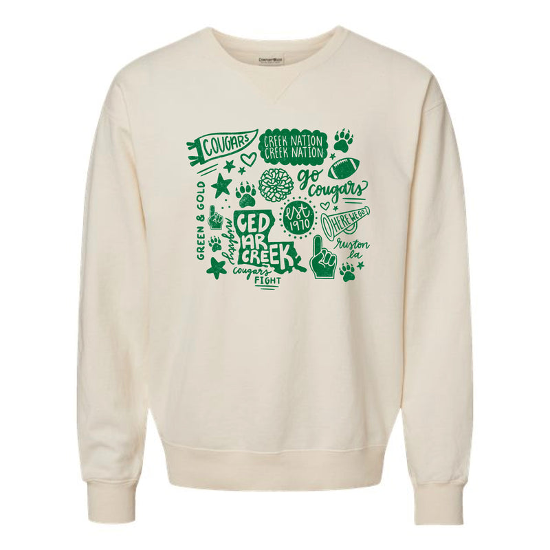 The Cedar Creek All The Things | Parchment Crewneck Sweatshirt