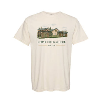 The Cedar Creek Watercolor | Adult Ivory Tee